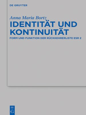 cover image of Identität und Kontinuität